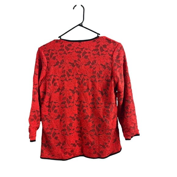 LuLaRoe Stella Elegant Women's Ruby Red Top - Picture 2 of 6